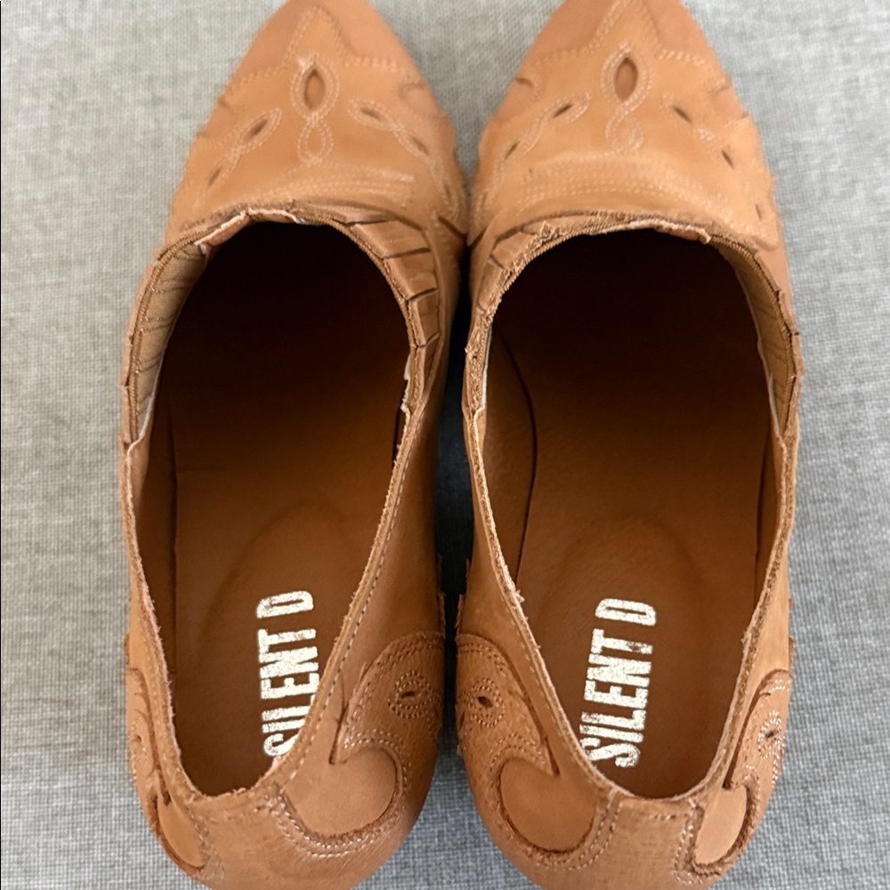 Anthropology, Silent D Tarvita Tan Leather Mules - Picture 7 of 9